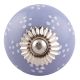 Slate Blue Dotted Ceramic Knobs 